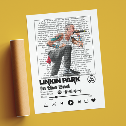 Linkin Park In the End Lyrics Poster | Wall Art Print UK