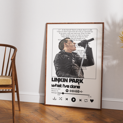Linkin Park What I've Done song lyric print wall art by 98types