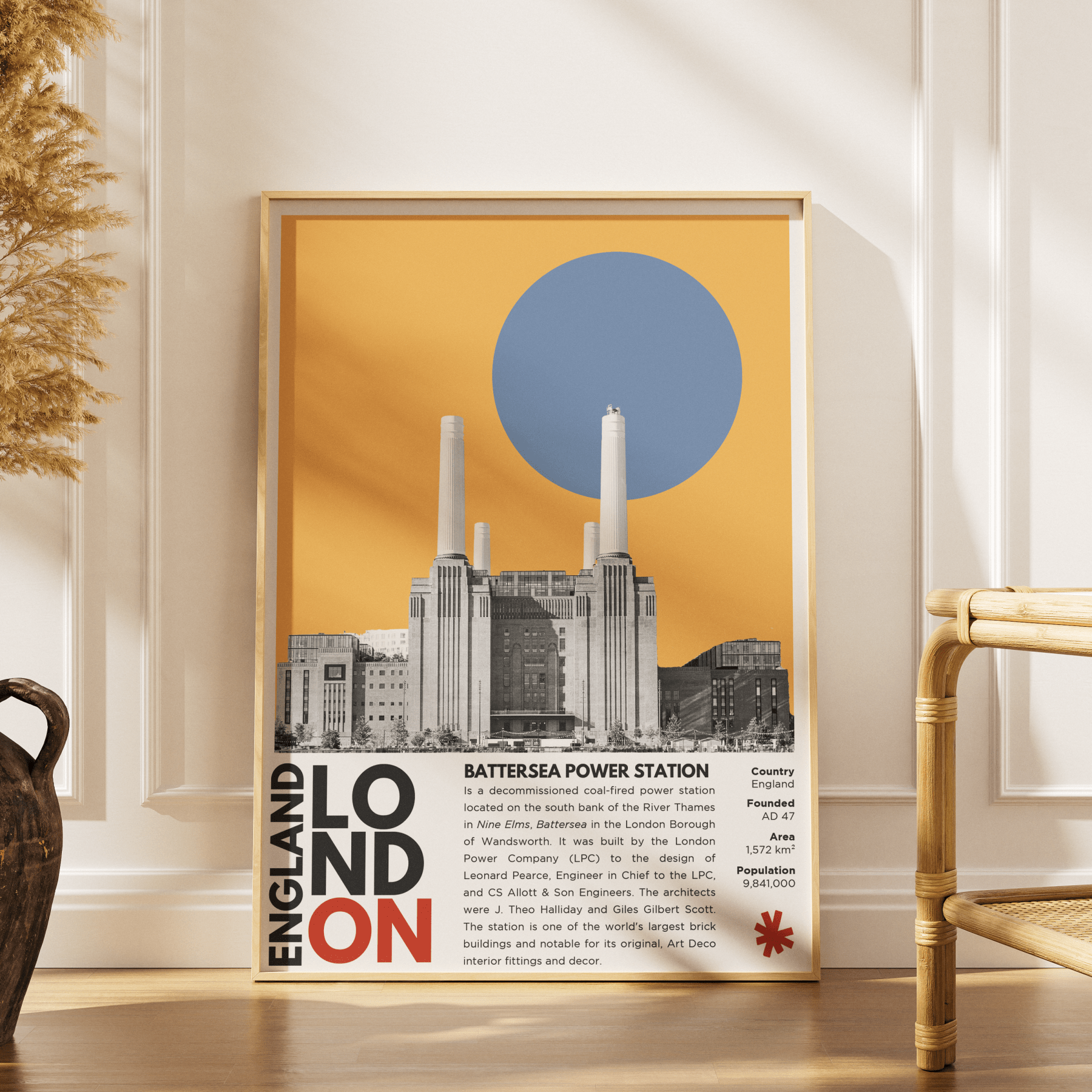 Battersea Power Station Illustration Poster - 98typesLondon Illustrations