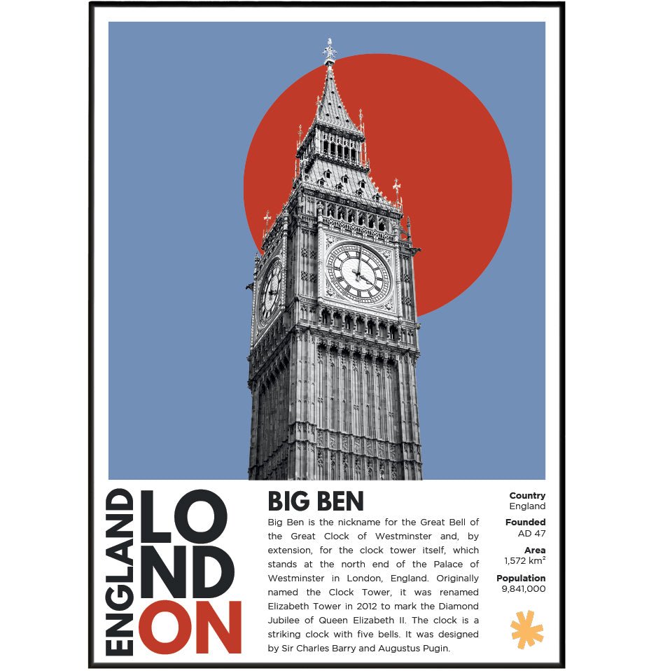 Big Ben Illustration Posters - 98typesLondon Illustrations