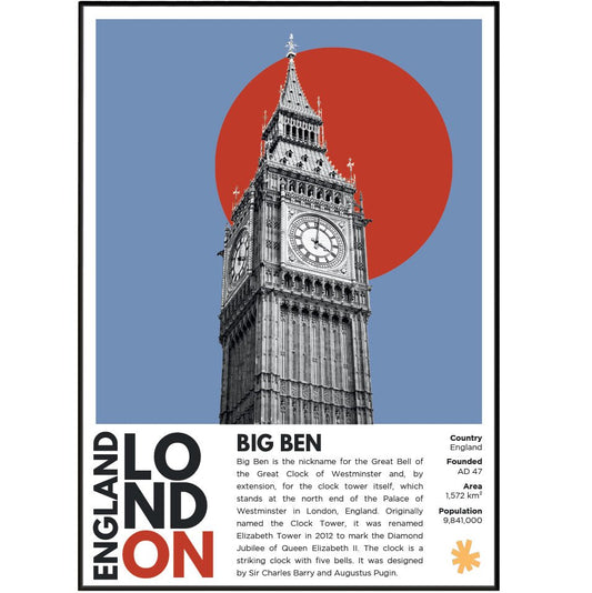 Big Ben Illustration Posters - 98typesLondon Illustrations