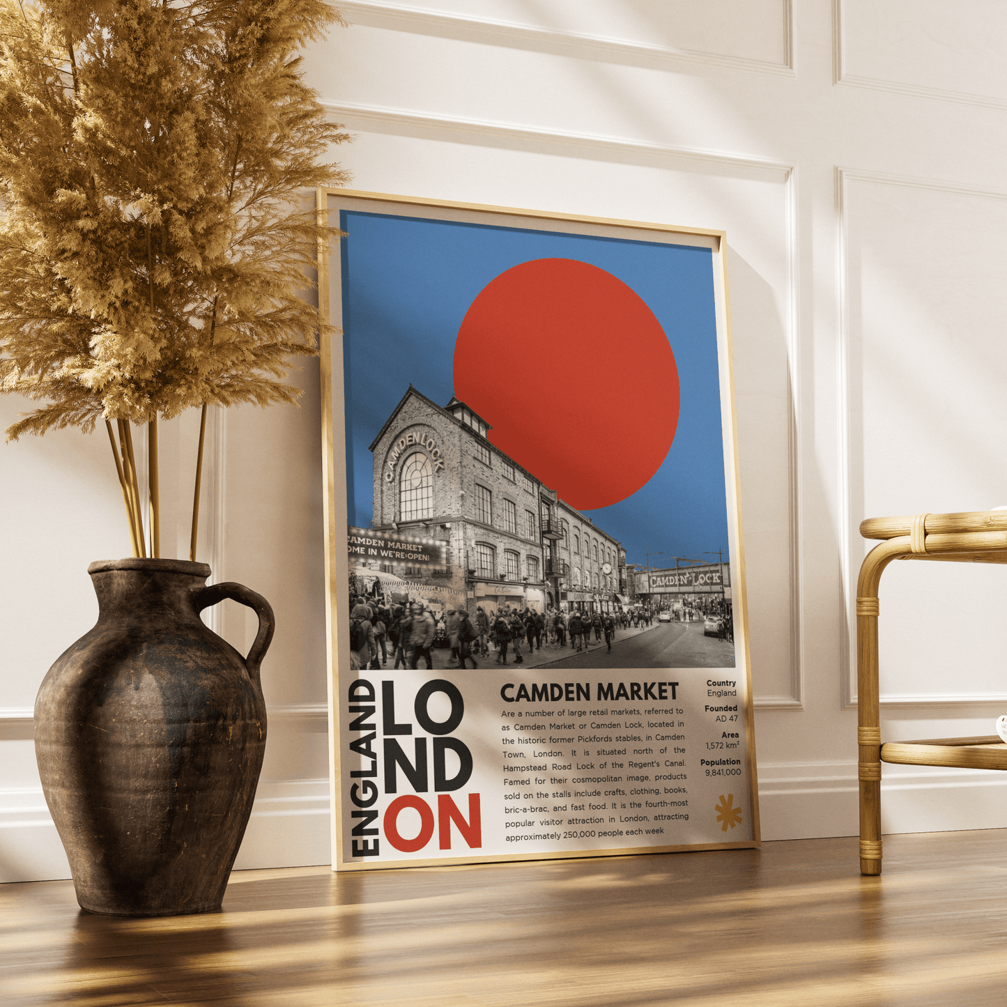 Camden Market Illustration Poster - 98typesLondon Illustrations