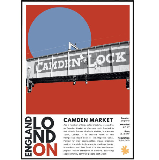 Camden Market Illustration Posters - 98typesLondon Illustrations