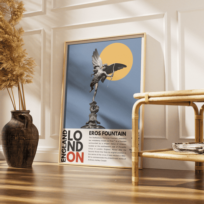 Eros Fountain Illustration Posters - 98typesLondon Illustrations