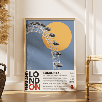 London Eye Illustration Poster - 98typesLondon Illustrations