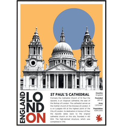 St Paul's Cathedral Illustration Posters - 98typesLondon Illustrations
