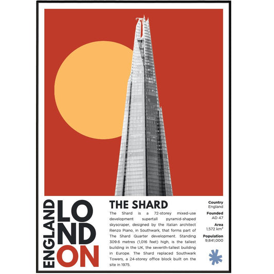 The Shard Illustration Posters - 98typesLondon Illustrations