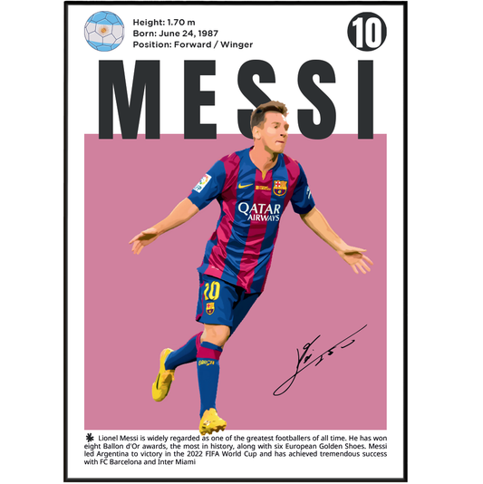 Messi Football Poster