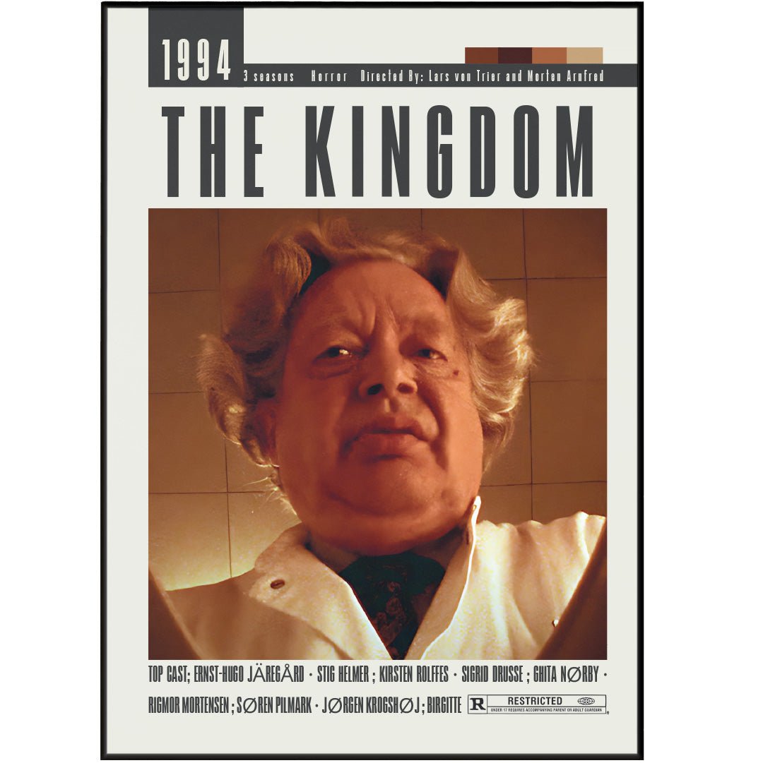 The Kingdom Lars von Trier Danish TV series poster — horror hospital wall art print UK

