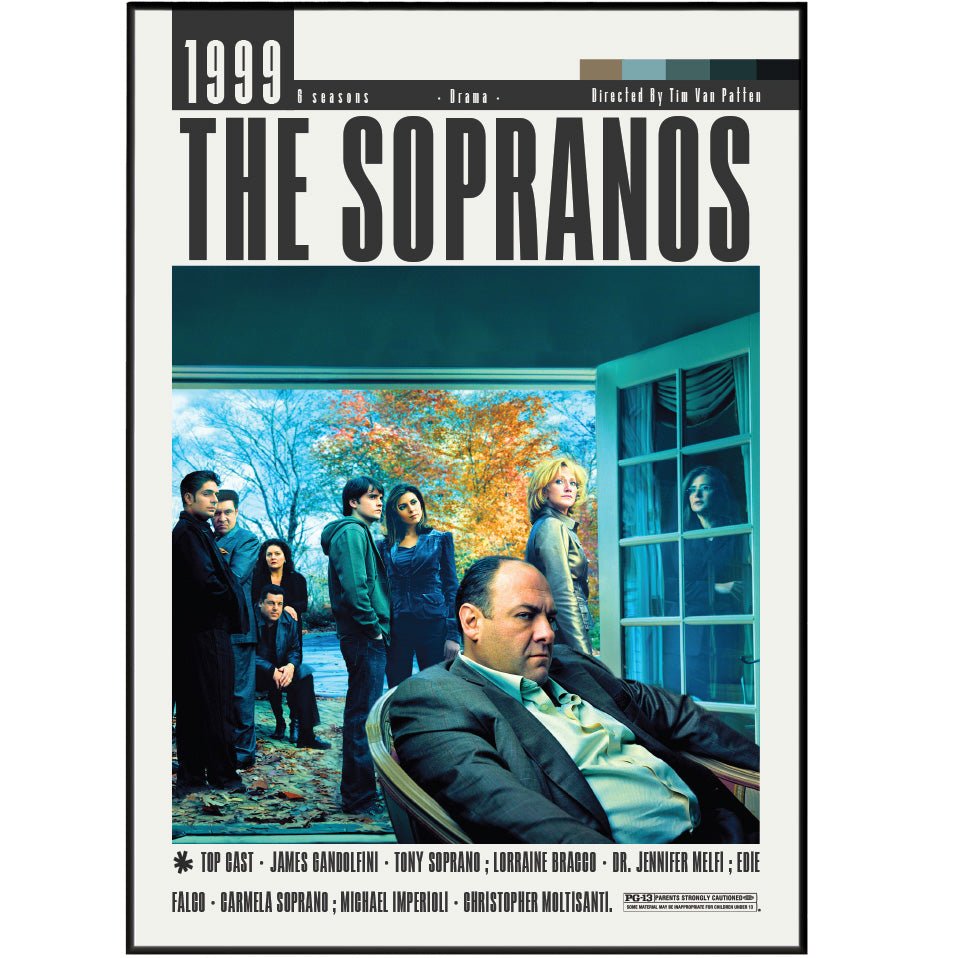 The Sopranos HBO TV series poster — Tony Soprano New Jersey mob wall art print UK
