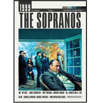 The Sopranos HBO TV series poster — Tony Soprano New Jersey mob wall art print UK
