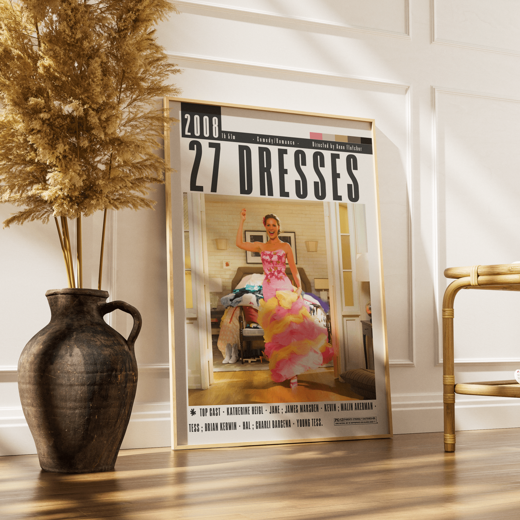 27 Dresses (2008) Movie Poster - 98 Types StudioModern Minimal Movies