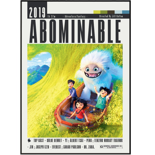 Abominable (2019) Movie Poster - 98 Types StudioModern Minimal Movies