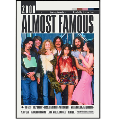 Almost Famous (2000) Movie Poster - 98 Types StudioModern Minimal Movies