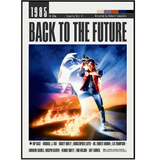 Back to the Future (1985) Movie Poster - 98 Types StudioModern Minimal Movies