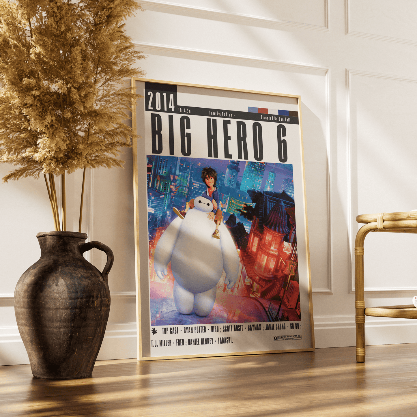 Big Hero 6 (2014) Movie Poster - 98 Types StudioModern Minimal Movies