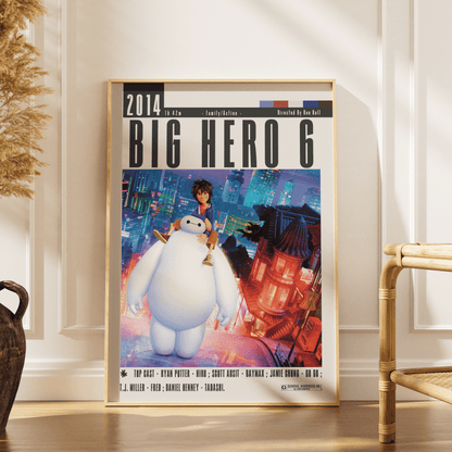 Big Hero 6 (2014) Movie Poster - 98 Types StudioModern Minimal Movies