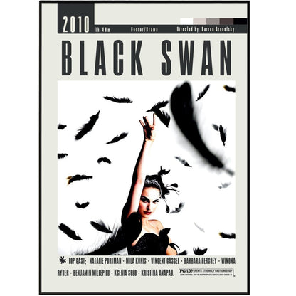 Black Swan (2010) Movie Poster - 98 Types StudioModern Minimal Movies