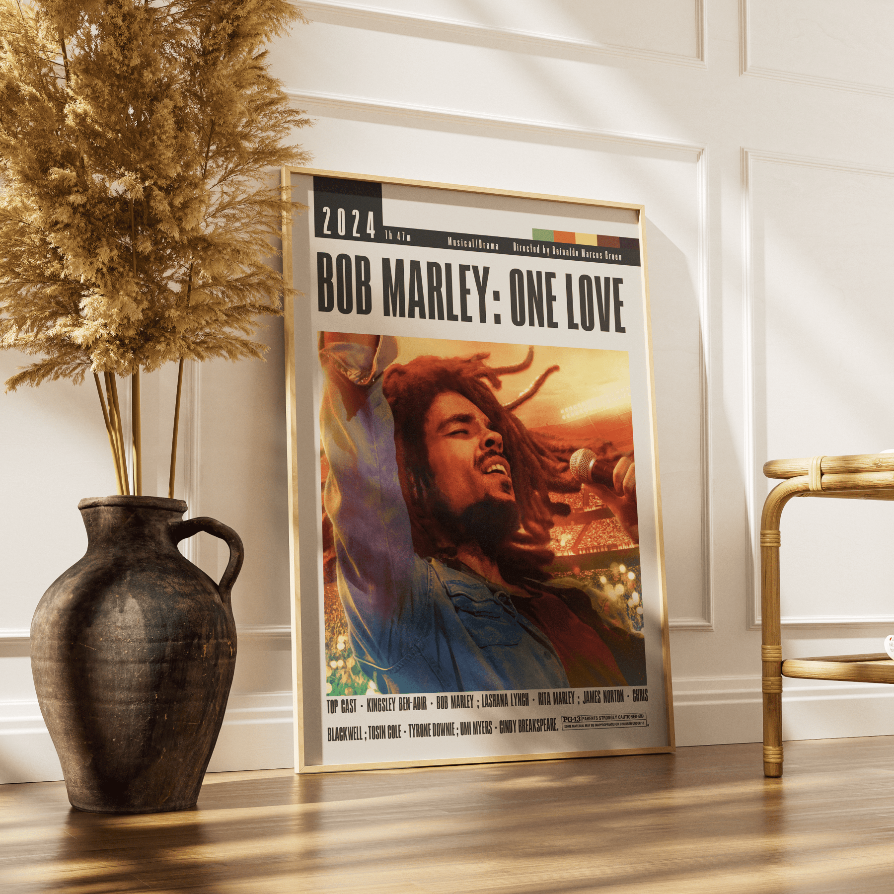 Bob Marley: One Love 2024 Movie Poster - 98 Types StudioModern Minimal Movies