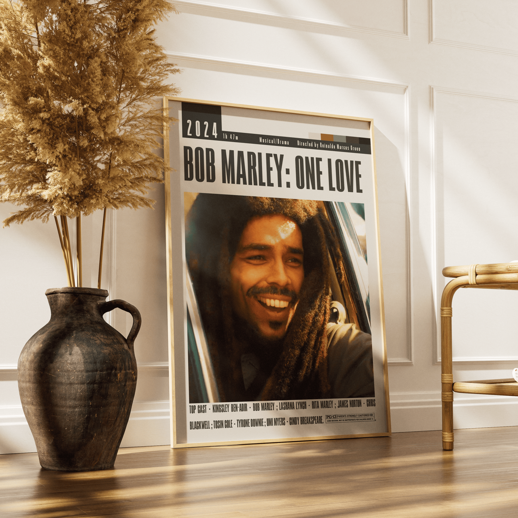Bob Marley: One Love (2024) Movie Poster - 98 Types StudioModern Minimal Movies
