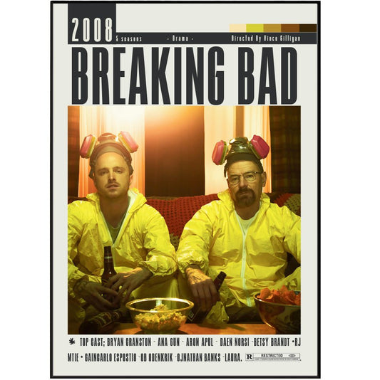 Breaking Bad (2008–2013) Tv Serie Poster - 98 Types StudioModern Minimal Movies