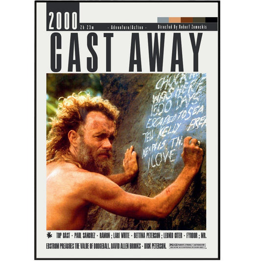 Cast Away (2000) Movie Poster - 98 Types StudioModern Minimal Movies