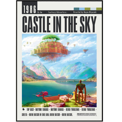 Castle in the Sky (1986) Movie Poster - 98 Types StudioModern Minimal Movies