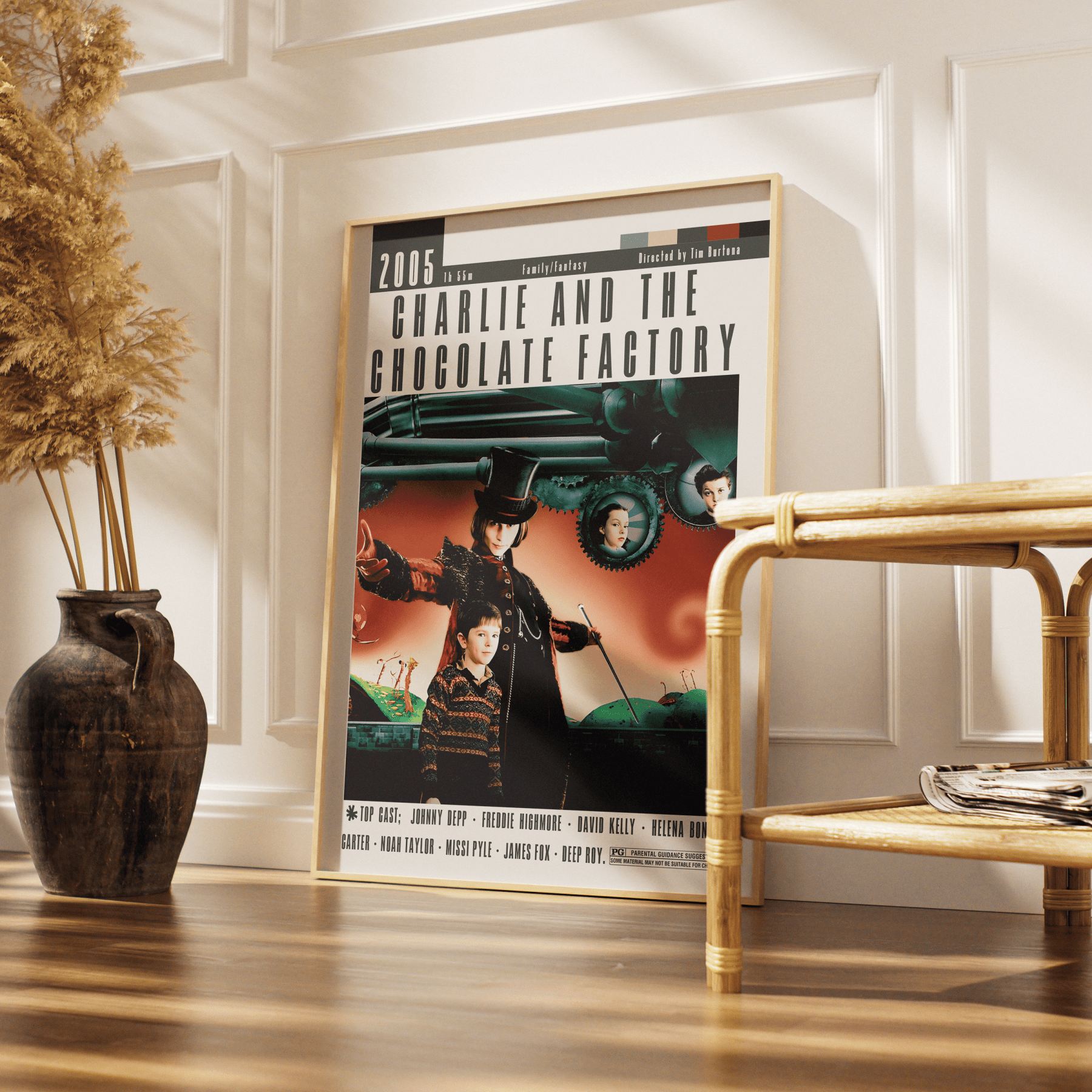 Charlie and the Chocolate Factory (2005) Movie Poster - 98 Types StudioModern Minimal Movies