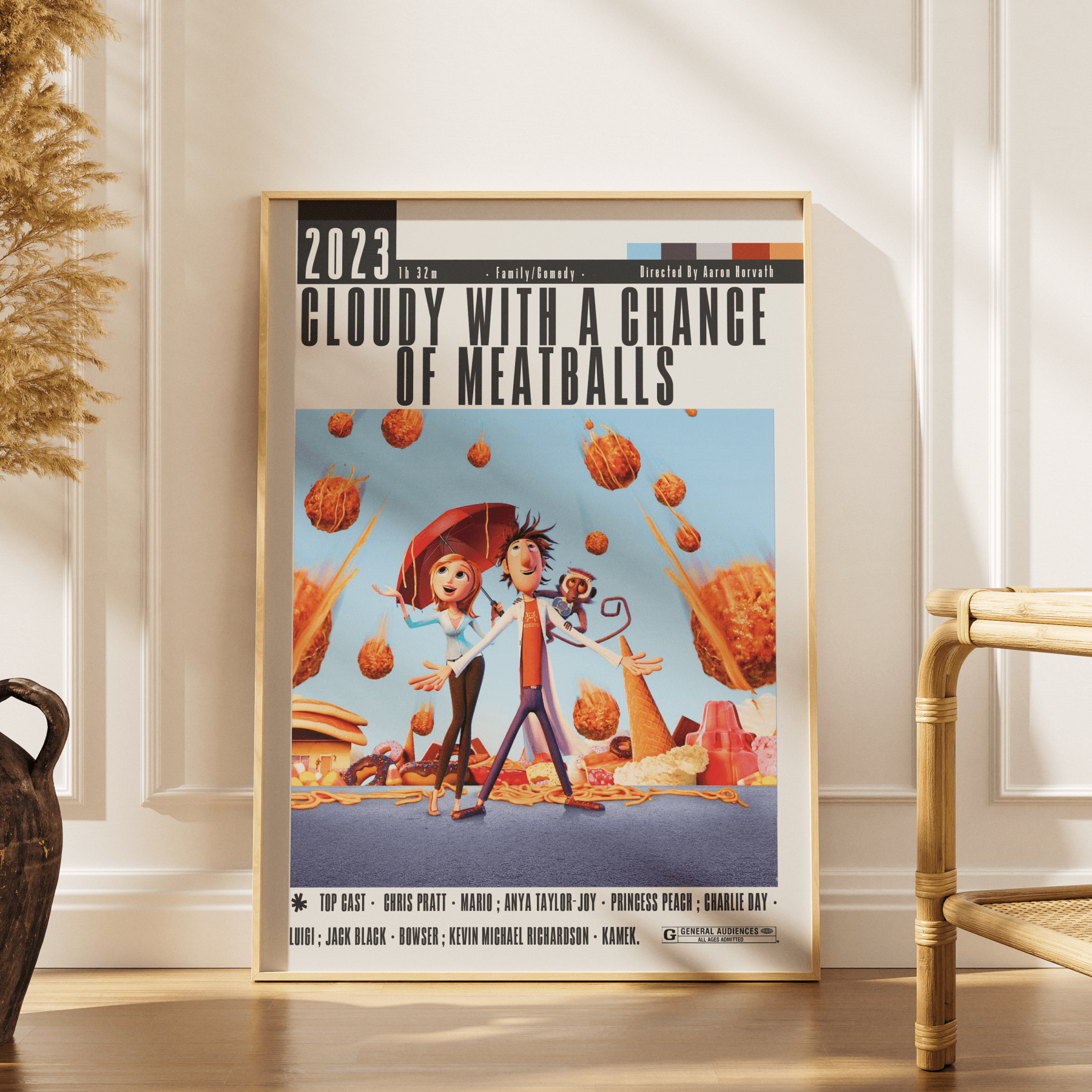 Cloudy With a Chance of Meatballs (2009) Movie Poster - 98 Types StudioModern Minimal Movies