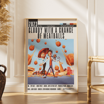 Cloudy With a Chance of Meatballs (2009) Movie Poster - 98 Types StudioModern Minimal Movies