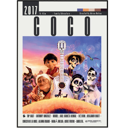 Coco (2017) Movie Poster - 98 Types StudioModern Minimal Movies