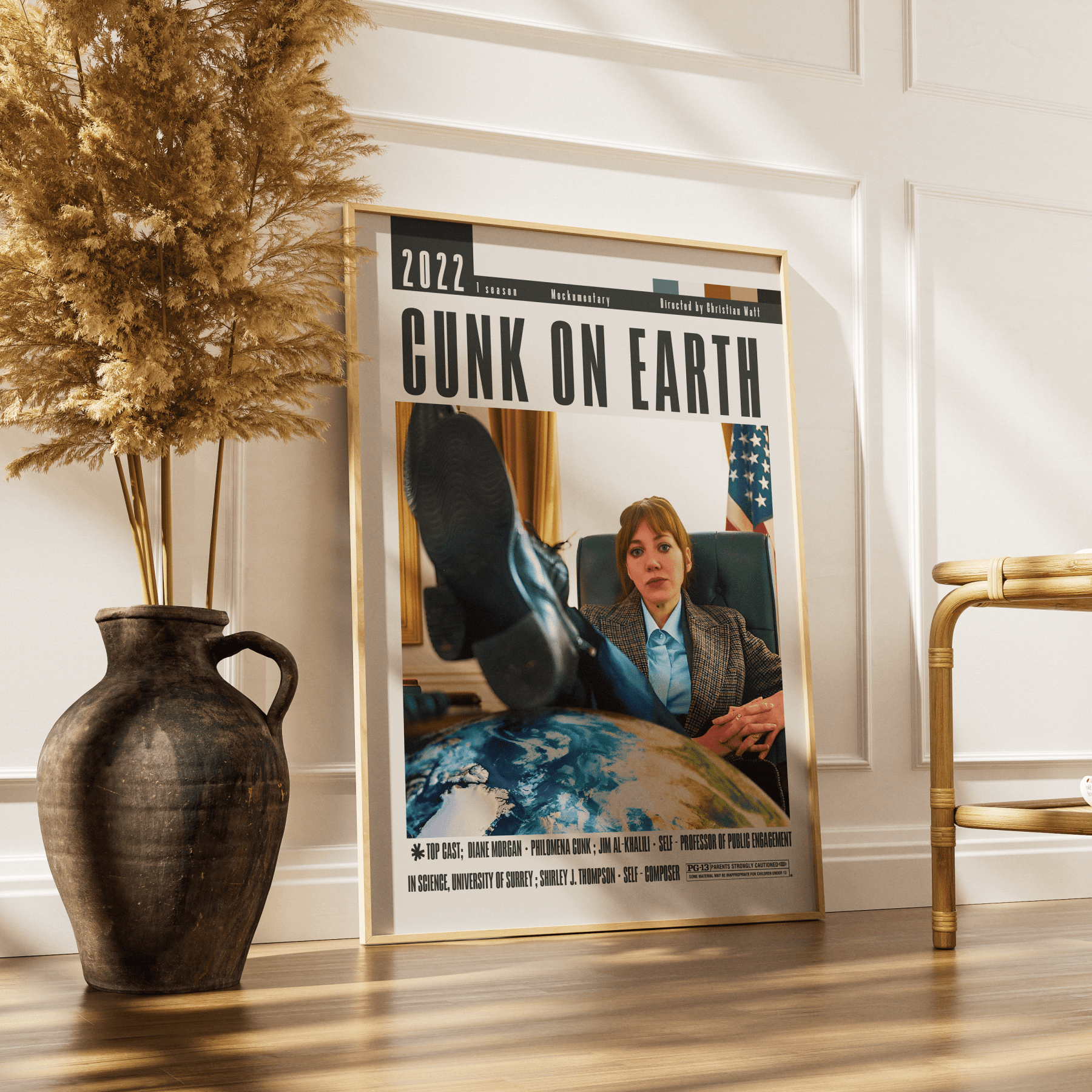 Cunk on Earth (2022) TV Serie Poster - 98 Types StudioModern Minimal Movies