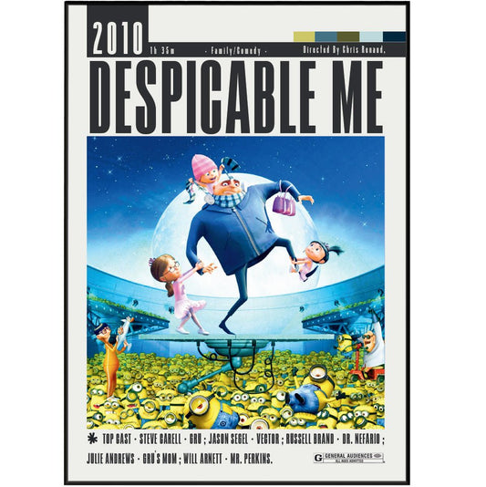 Despicable Me (2010) Movie Poster - 98 Types StudioModern Minimal Movies