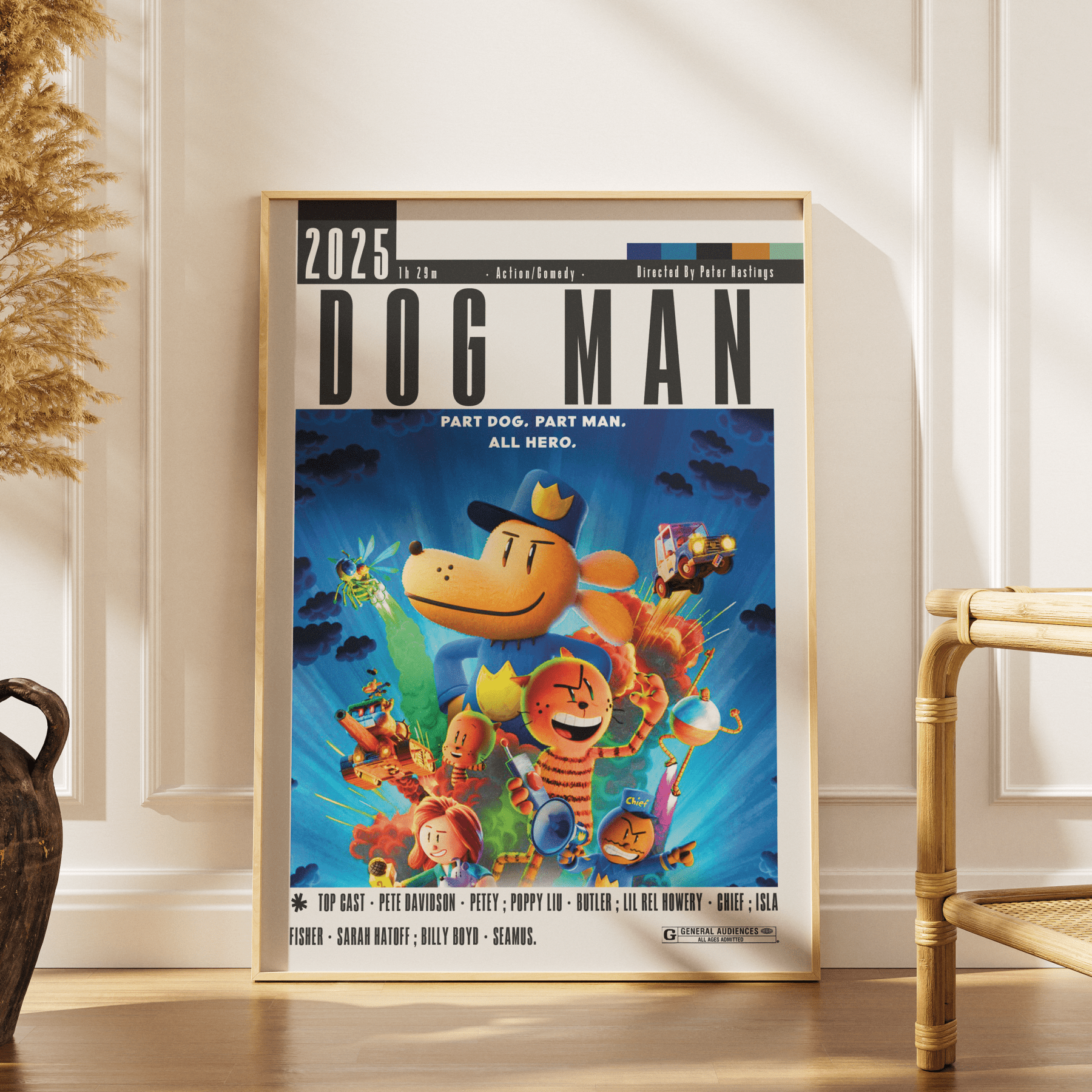 Dog Man (2025) Movie Poster - 98 Types StudioModern Minimal Movies