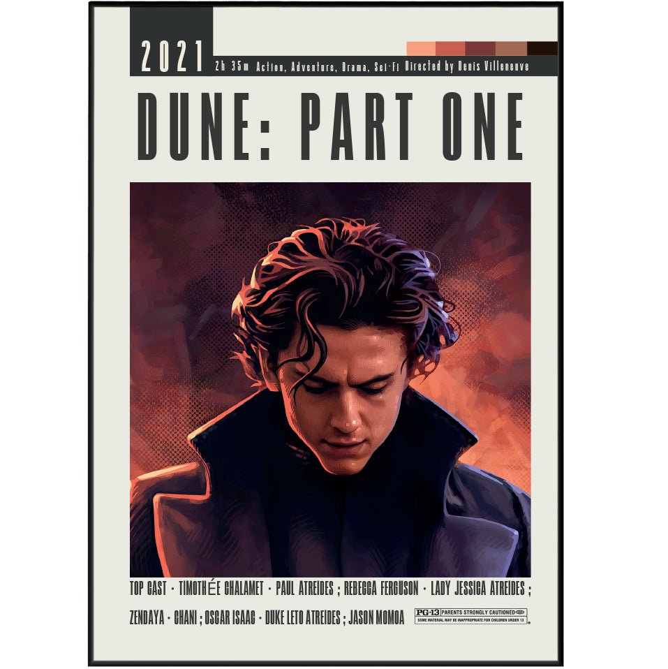 Dune: Part One 2021 Movie Poster - 98 Types StudioModern Minimal Movies