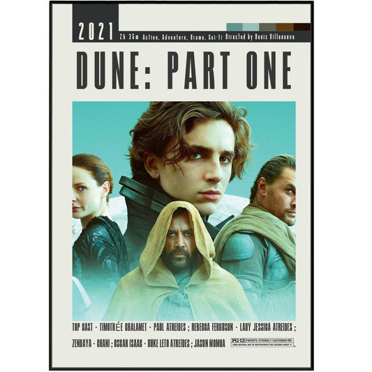 Dune: Part One (2021) Movie Posters - 98 Types StudioModern Minimal Movies