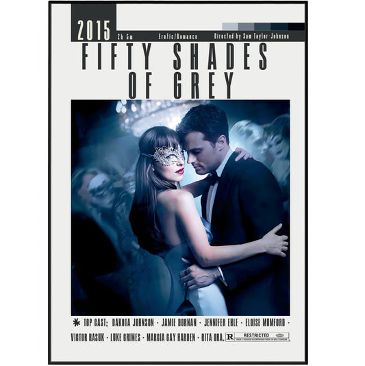 Fifty Shades of Grey (2015) Movie Poster - 98 Types StudioModern Minimal Movies
