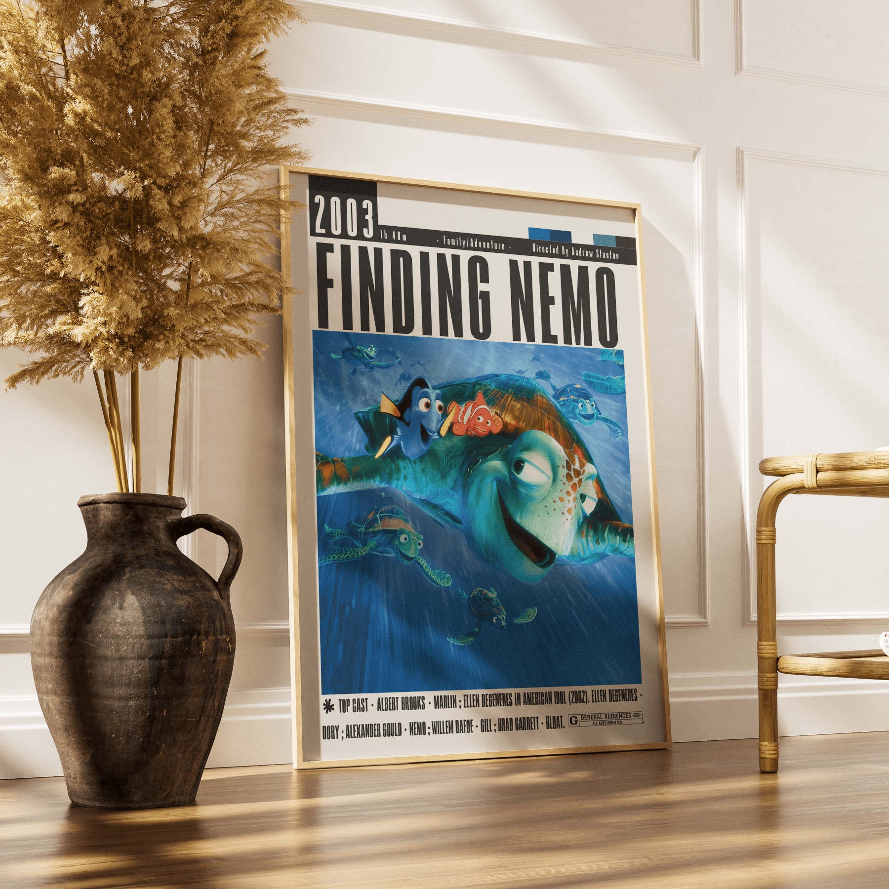 Finding Nemo (2003) Movie Poster - 98 Types StudioModern Minimal Movies