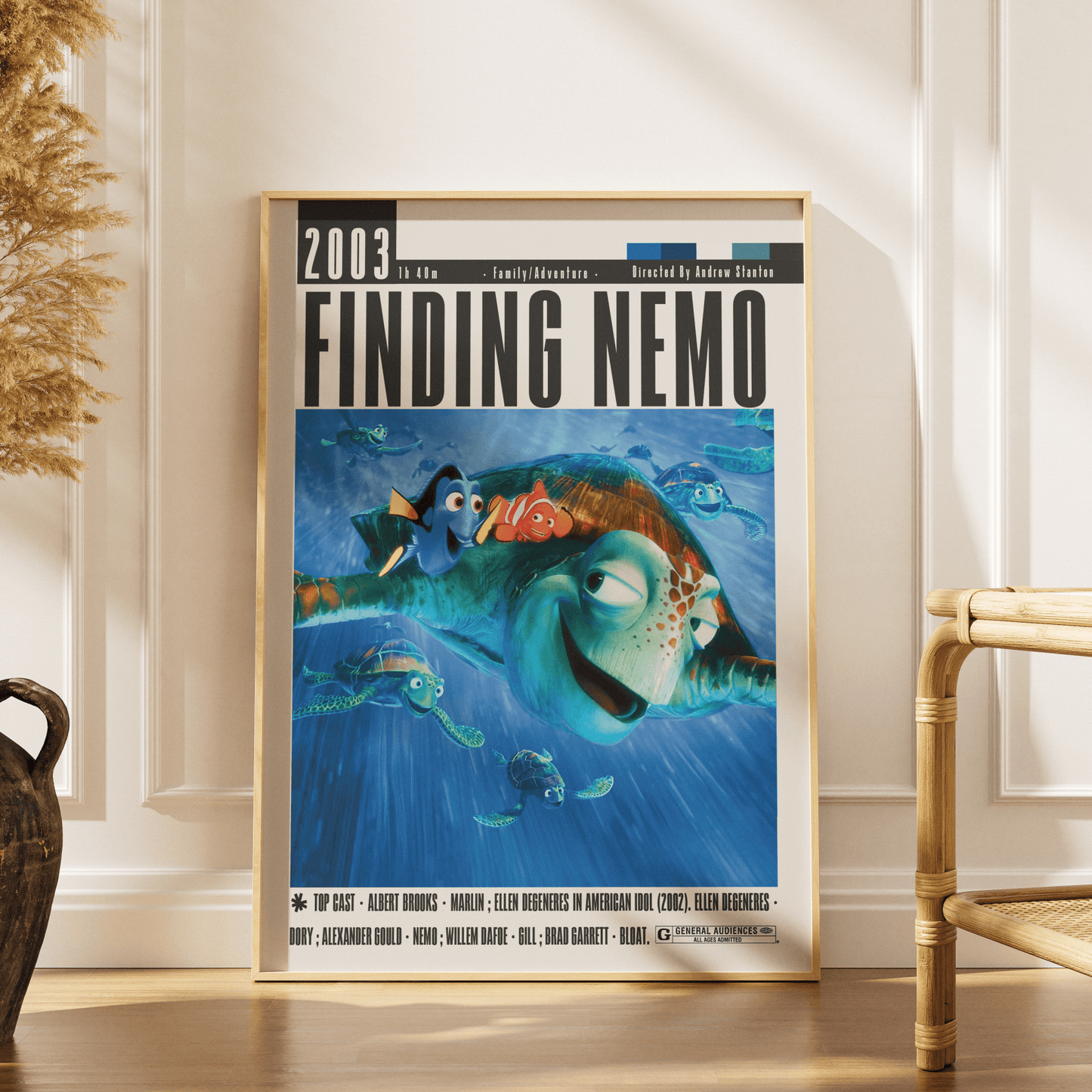 Finding Nemo (2003) Movie Poster - 98 Types StudioModern Minimal Movies