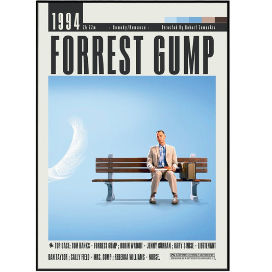 Forrest Gump (1994) Movie Poster - 98 Types StudioModern Minimal Movies