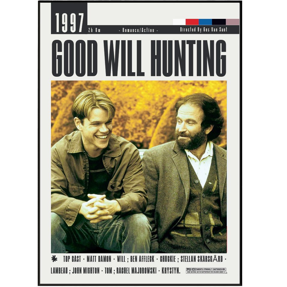 Good Will Hunting (1997) Movie Poster - 98 Types StudioModern Minimal Movies