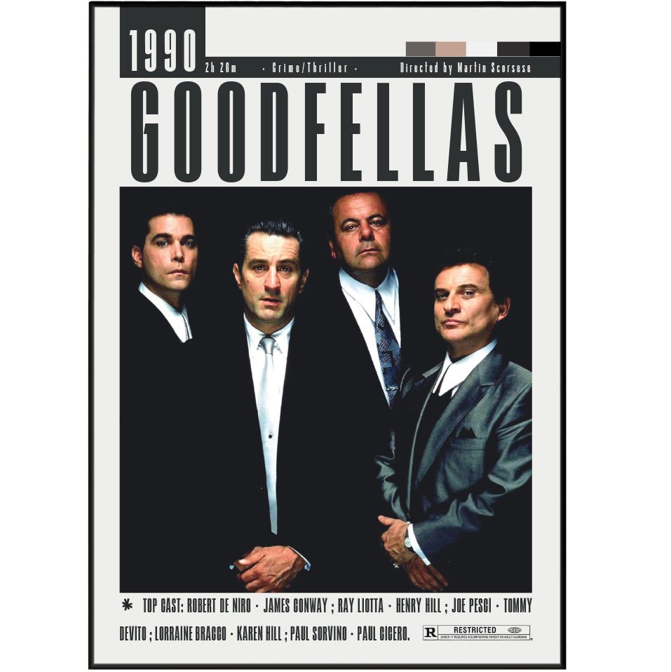 Goodfellas (1990) Movie Poster - 98 Types StudioModern Minimal Movies