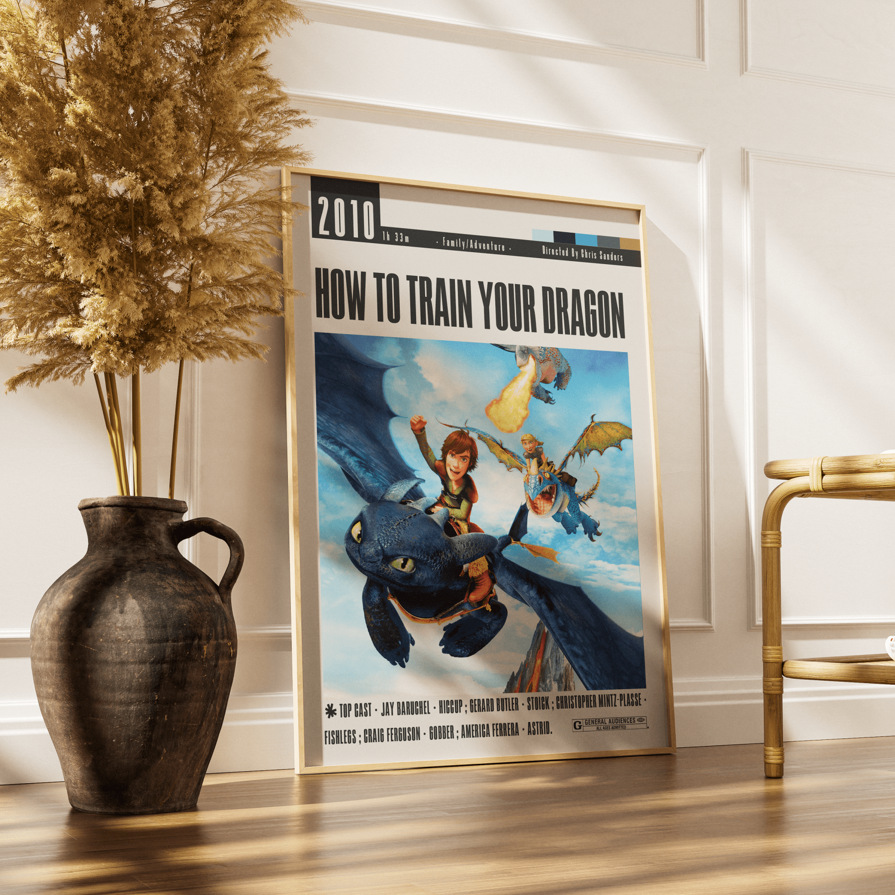 How to Train Your Dragon (2010) Movie Poster - 98 Types StudioModern Minimal Movies