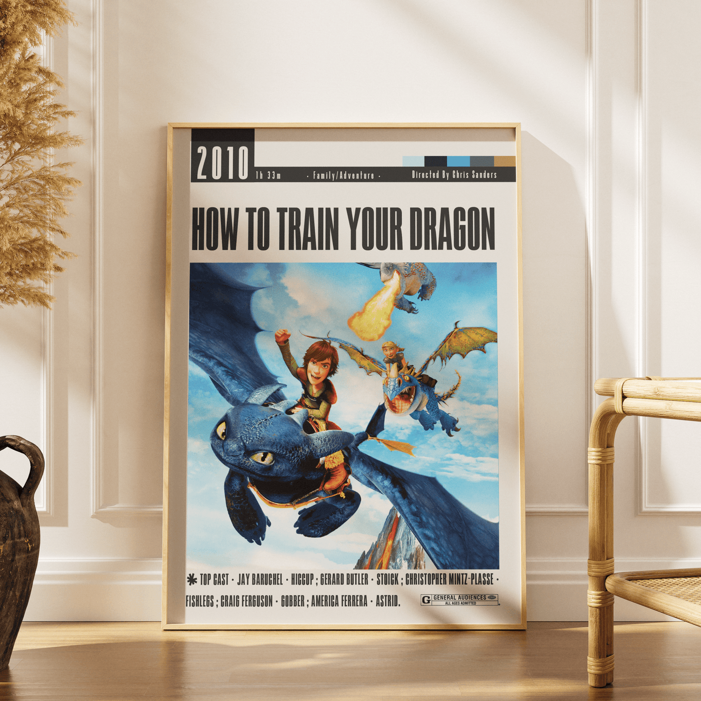 How to Train Your Dragon (2010) Movie Poster - 98 Types StudioModern Minimal Movies