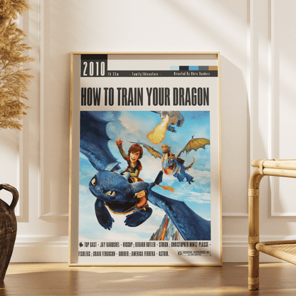 How to Train Your Dragon (2010) Movie Poster - 98 Types StudioModern Minimal Movies