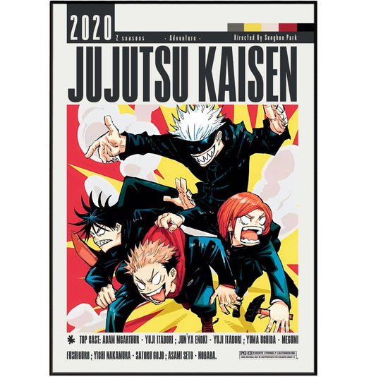 Jujutsu Kaisen (2020) Anime Poster - 98 Types StudioModern Minimal Movies