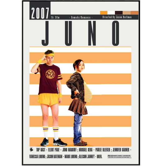 Juno (2007) Movie Poster - 98 Types StudioModern Minimal Movies