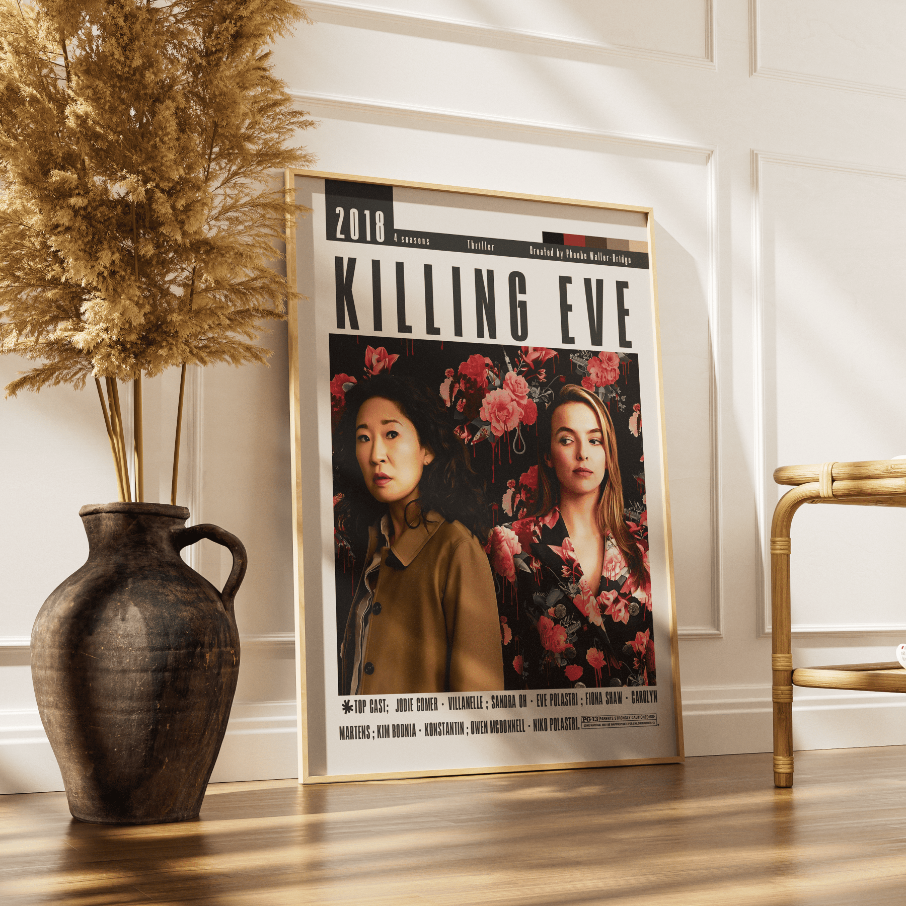 Killing Eve (2018–2022) TV Serie Poster - 98 Types StudioModern Minimal Movies
