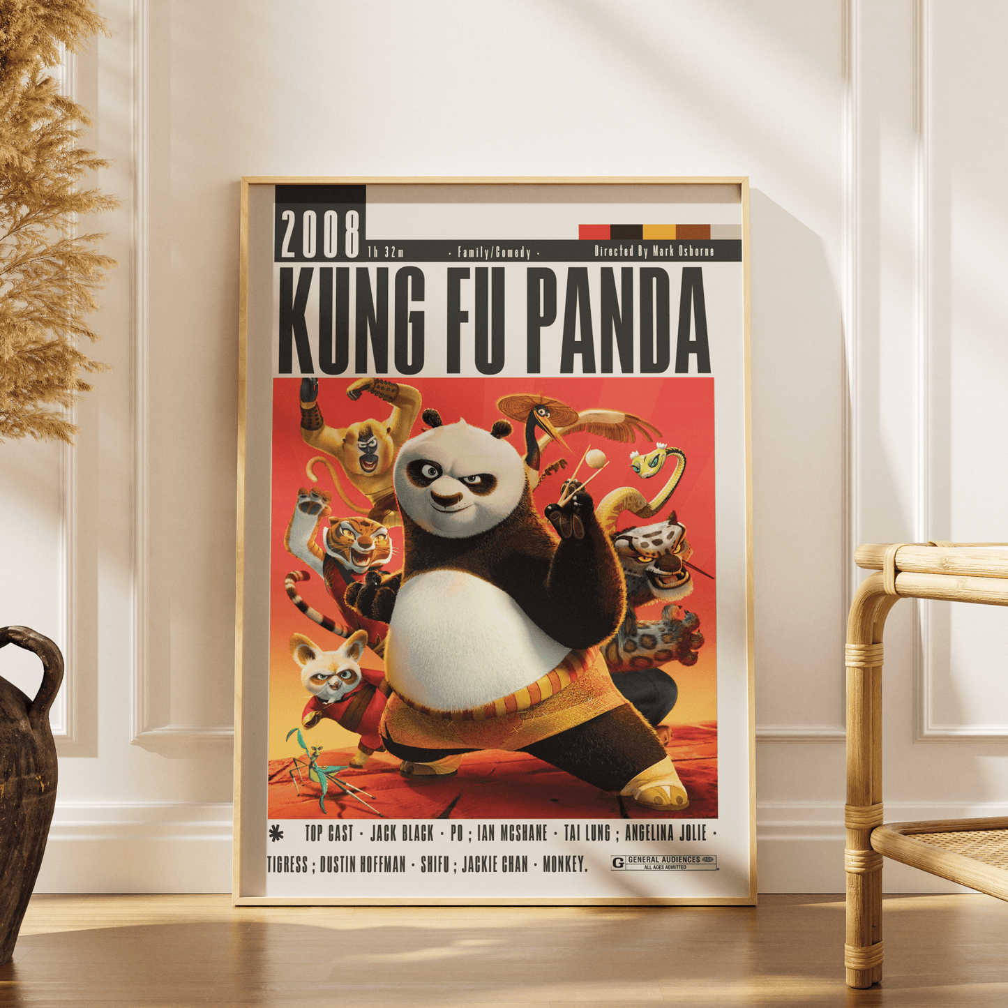 Kung Fu Panda (2008) Movie Poster - 98 Types StudioModern Minimal Movies