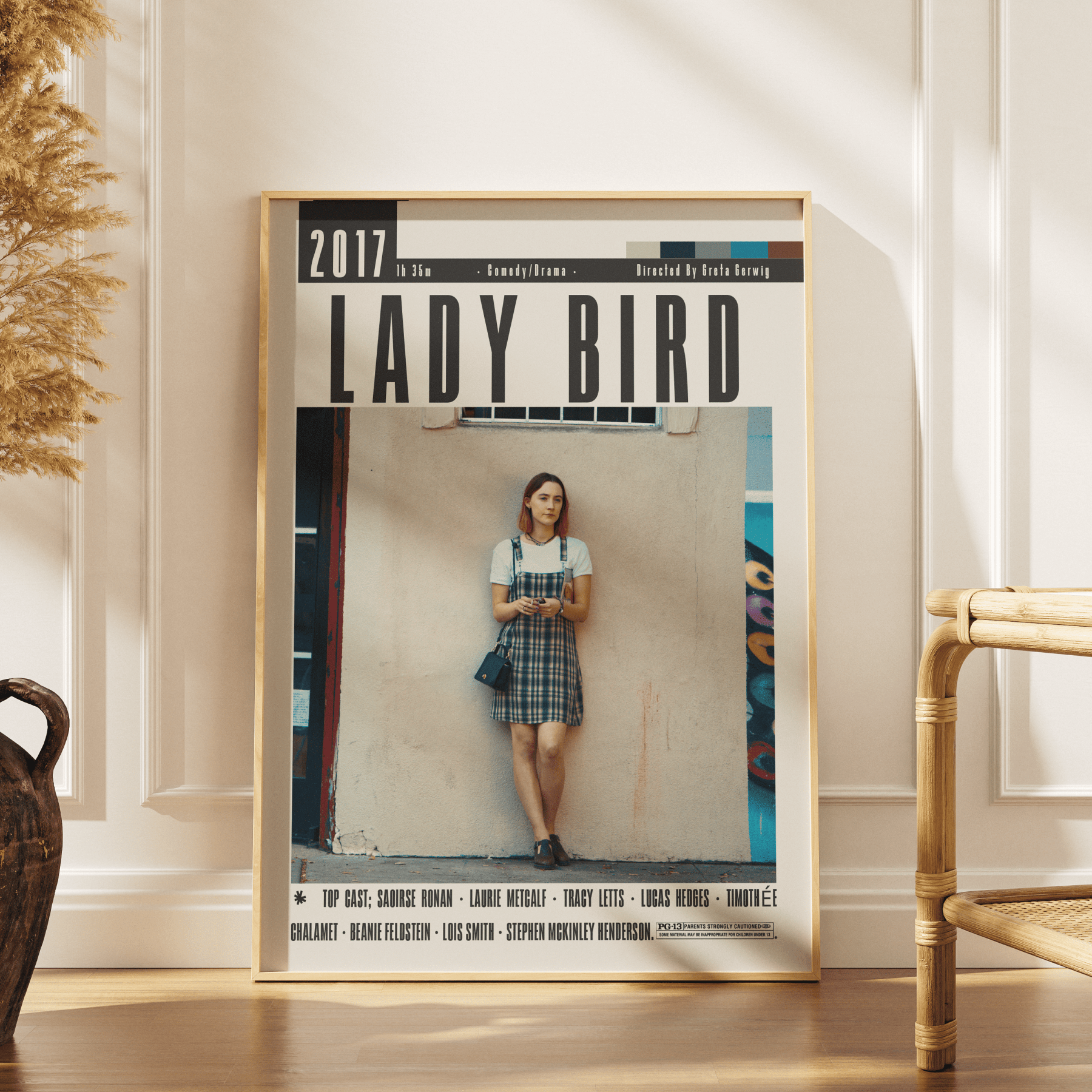 Lady Bird (2017) Movie Poster - 98 Types StudioModern Minimal Movies